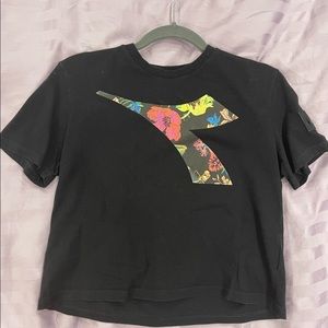 Diadora Matching Floral/Black Set (T-Shirt & Shorts)